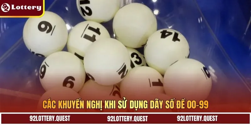 Các khuyến nghị khi sử dụng dãy số đề 00–99