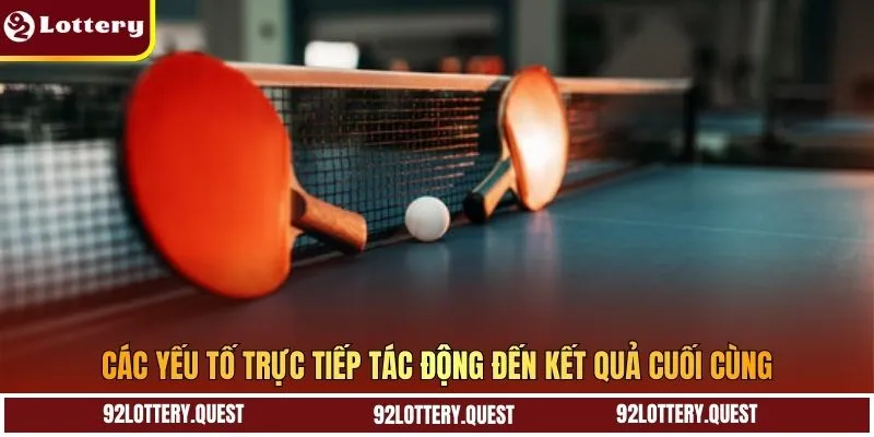 Các yếu tố trực tiếp tác động đến kết quả cuối cùng